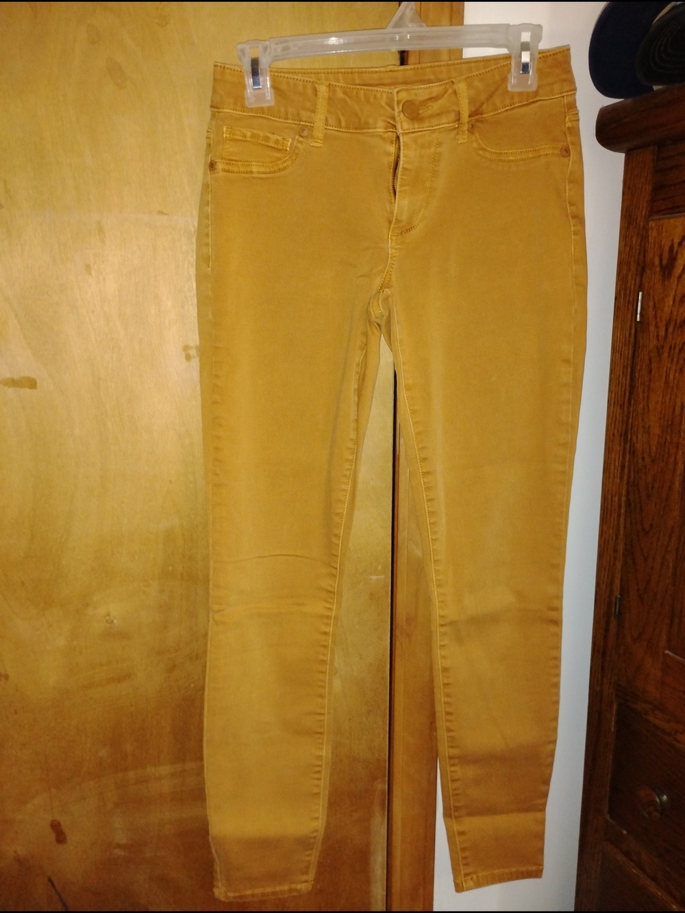 Maurices Mustard High-Rise Skinny Jeggings